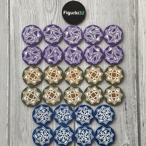 Жетоны хаоса из дополнений для настольной игры Ужас Аркхэма: Карточная игра